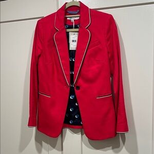 Women's Boden Red Blazer NWT Size 4
